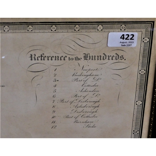 422 - Map of the County of Buckingham from an actual survey made in the years 1832 & 1833. A beautifully e... 