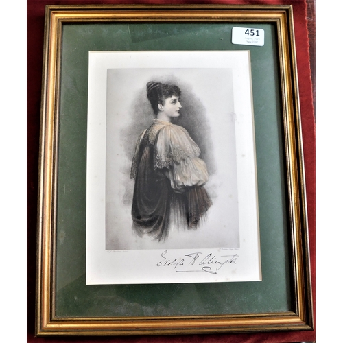 451 - Vintage Print - signed Srelph Alington, Paris France. Buyer collects