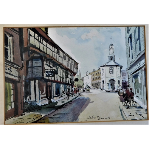 427 - Picture of High Street (No Title) by John.V.Emms measurements 37cm x 27cm coloured picture excellent... 