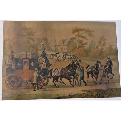 431 - Framed Photo of a Horse and carriage 'York Royal Mail', good condition. Buyer collects