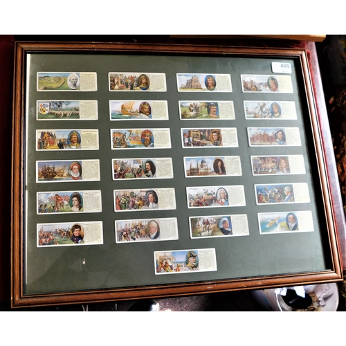 409 - Framed Picture of Typhoo - Interesting Events in British History - full set (25) excellent condition... 