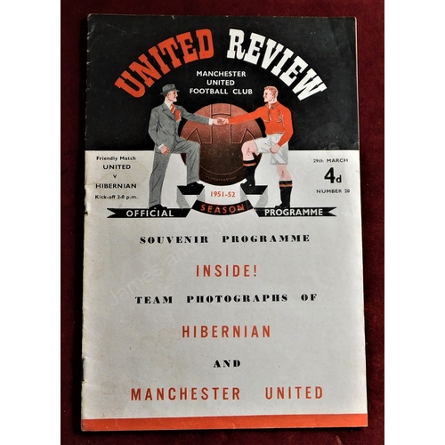 146 - Manchester United homes 1946 to 1965 to include Grimsby (back cover missing), Charlton, Nottingham F... 