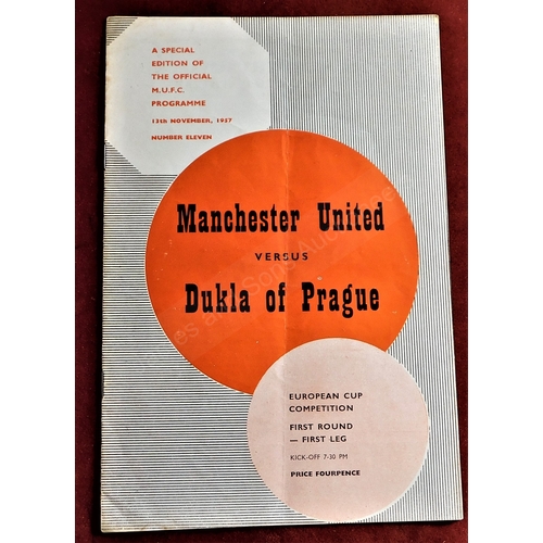 146 - Manchester United homes 1946 to 1965 to include Grimsby (back cover missing), Charlton, Nottingham F... 