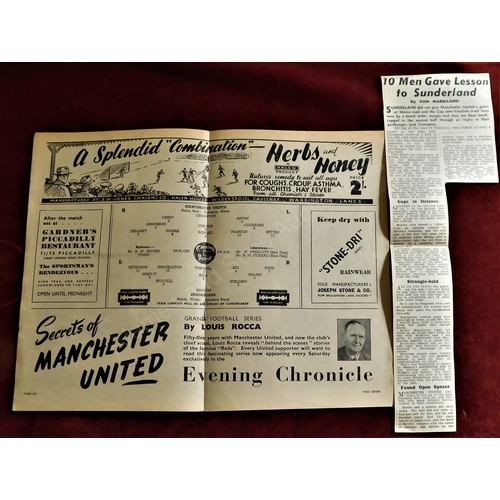 147 - A collection of all (23) Manchester United homes from the 1947/48 season to include all 21 League ma... 