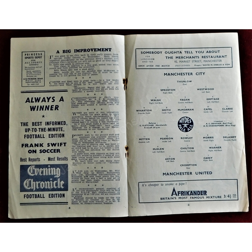 149 - A collection of (10) Manchester United away programmes 1947-1967. Manchester City, Liverpool (FAC) 1... 