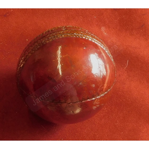 154 - Cricket Match Ball with silver plaque to D.W. White Hampshire v Gloucestershire 2nd XI Competition '... 