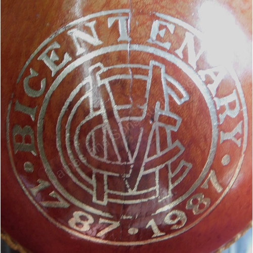 155 - Cricket Mounted Ball for the MCC Bicentenary 1787-1987