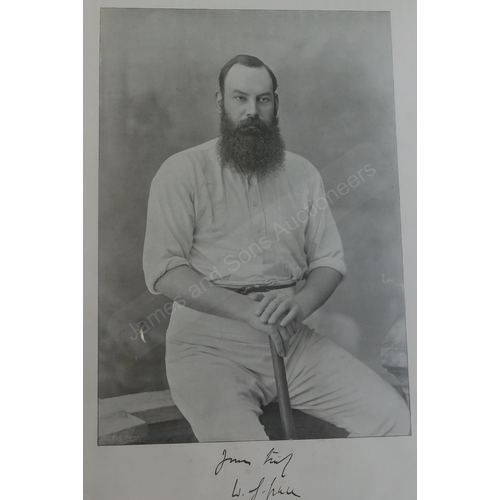 162 - Cricket - W.G. Grace, a print (portrait) with facsimile signature. Very fine. Framed and glazed. Buy... 