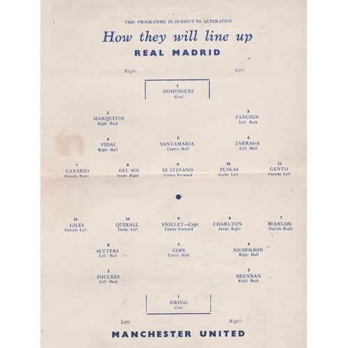 18 - Pirate programme (4 page) printed by White Eagle Press of Brixton for the Friendly between Mancheste... 