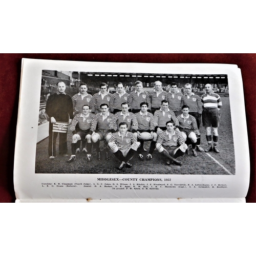 188 - Rugby Union - 1952 Middlesex 7-a-side Final Twickenham. Good condition, rounds, results in neat pen.... 