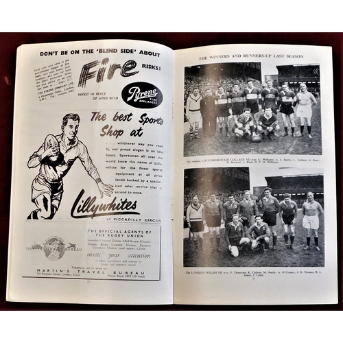 190 - Rugby Union - 1953, 1954, 1956, 1957, 1959 & 1960 Middlesex 7-a-side Twickenham Programmes (6 progra... 