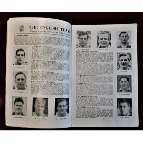 196 - Rugby Union - 1957, '59, '61, '63, '65 & '67, England v France, Twickenham. Results neatly penned in... 