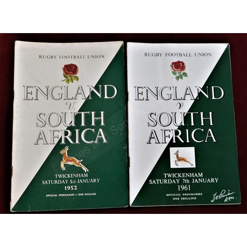 198 - Rugby Union - 1958 & 1961 England v South Africa, Twickenham.