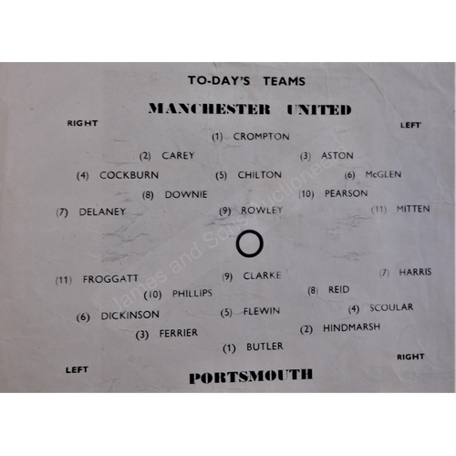 21 - Pirate programme (4 page) printed by Colinray of Smethwick Manchester United v Portsmouth 7th May 19... 