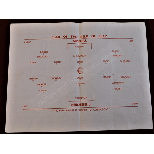 23 - Pirate programme (4 page) printed by J. Lawrie of London for the Charity Shield between Arsenal and ... 
