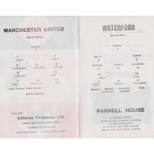 26 - Pirate programme (unknown printer) for the European Cup 1st Round 1st Leg between Waterford and Manc... 
