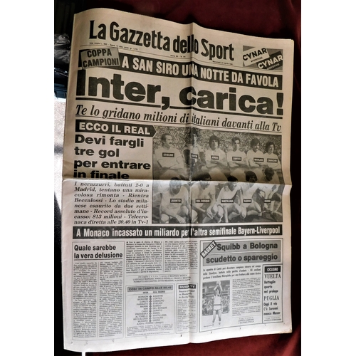275 - Corriere dello Sport dated 26th May 1977 reviewing Liverpool's win against Borussia Moenchengladbach... 