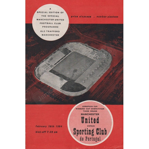 28 - European Cup Winners' Cup Quarter Final 1st Leg between Manchester United and Sporting Lisbon 26th F... 