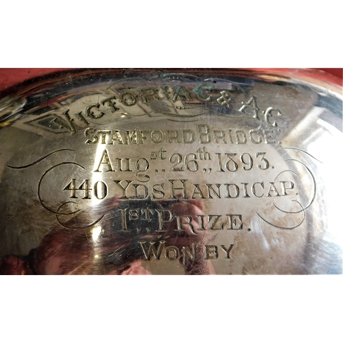 284 - Late Victorian teapot the body inscribed VICTORIA C. & AC, Stamford Bridge, August 26th 1893 present... 