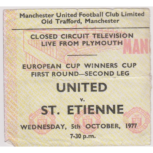 30 - European Cup Winners' Cup 1st Round 2nd Leg between Manchester United and St Etienne played at Home ... 