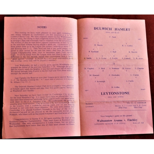 55 - Non-League programmes from the 1940s and 1950s to include programmes from Crook Town, Dulwich, Edgwa... 