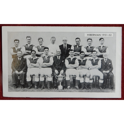 212 - Hibernian 1951-52 and Aberdeen 1955 Real Photograhpic team trade cards.