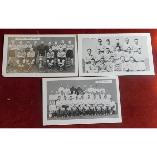 214 - Bolton 1922-23, Wolves 1953-54 and Liverpool 1961-62 Real Photographic Team Trade cards (Hotspurs - ... 