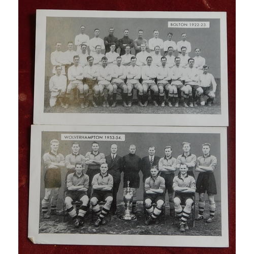 214 - Bolton 1922-23, Wolves 1953-54 and Liverpool 1961-62 Real Photographic Team Trade cards (Hotspurs - ... 