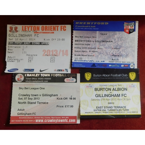 216 - Gillingham Football Club tickets (50+) good selection of home and aways 1987 onward. Includes Fulham... 