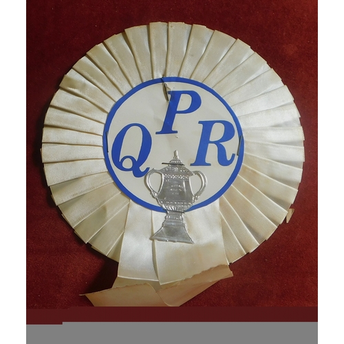 224 - Queens Park Rangers FA Football cup vintage Rosette, in good condition