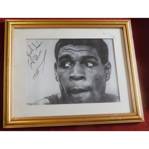 234 - Frank Bruno 1980 autographed photo, framed, buyer collects.