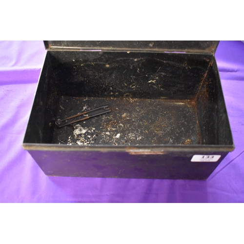 133 - British WWII ARP (Wardens) First Aid case made by Boots Pure Drug Co-op, Nottingham. A metal tin in ... 