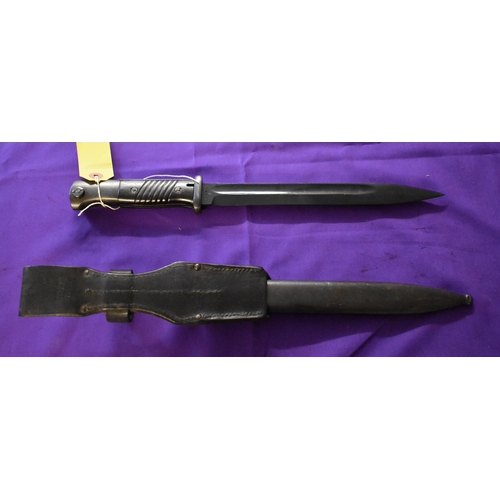 43 - German WWII S84/98 (K98) Mauser bayonet, maker asw - E.u.F Hörster. Year of manufacture 1941, makers... 