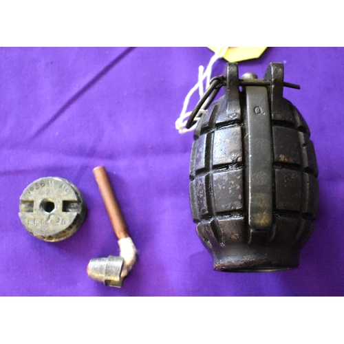 80 - British WWII No.36 Mills Bomb made by Qualcast, Derby. With original paint and components including ... 