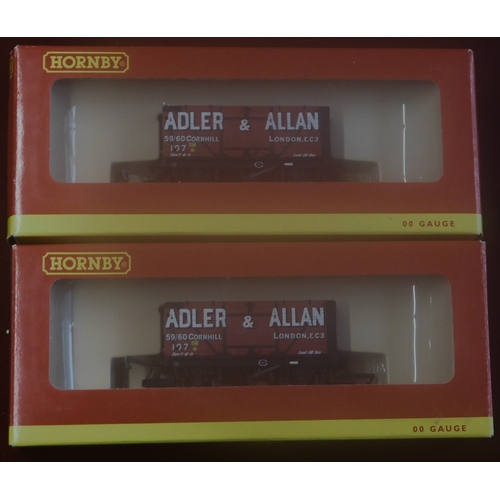 1050 - Hornby R6212 End Tipping Wagon 'Adler and Allan' (2). Mint in box.