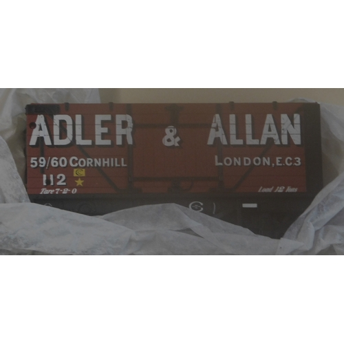 1052 - Hornby R6212B End Tipping Wagon 'Adler & Allan'. Mint in box.