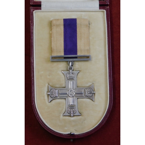 20 - British WWI Military Cross engraved 'Captain Charles Cope, 7th King's Liverpool Regt, France 1915-19... 