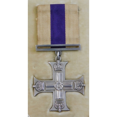 20 - British WWI Military Cross engraved 'Captain Charles Cope, 7th King's Liverpool Regt, France 1915-19... 