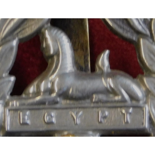 254 - British The East Lancashire Regiment WWII cap badge (Bi-metal)