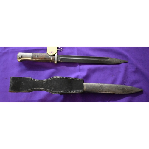 37 - German WWII S84/98 (K98) Mauser bayonet, maker Friedrich Herder und Sohn, Solingen. Dated 1937 on th... 