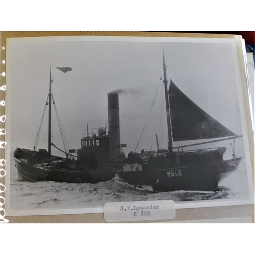 476 - Photo - Album of black and white photo's depicting trawlers sailing from the port of Hull 18090-1975... 