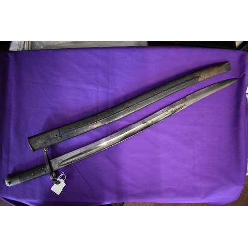 49 - British 1856 Pattern Enfield Yataghan Sword Bayonet, these British and German made sword bayonets we... 