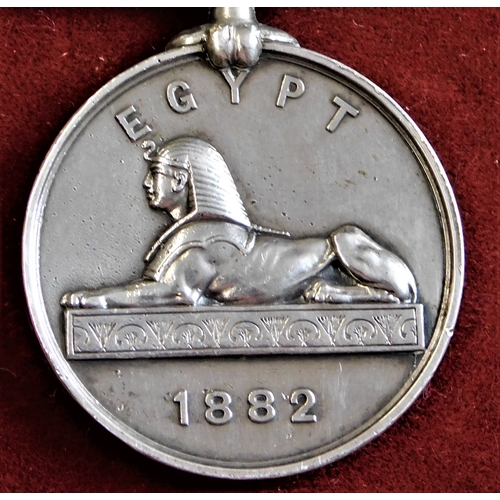 6 - British Egypt Medal 1882-1889 with 'Alexandria 11th July' clasp to W. Lord Ordinary Seaman, H.M.S. S... 