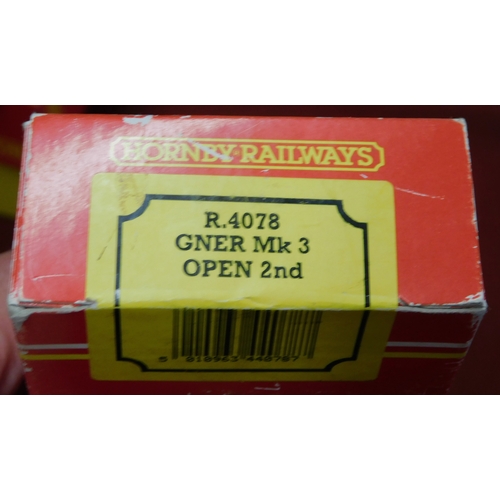 694 - Hornby R.4078 GNER Mk 3 Open 2nd. Mint in worn box.