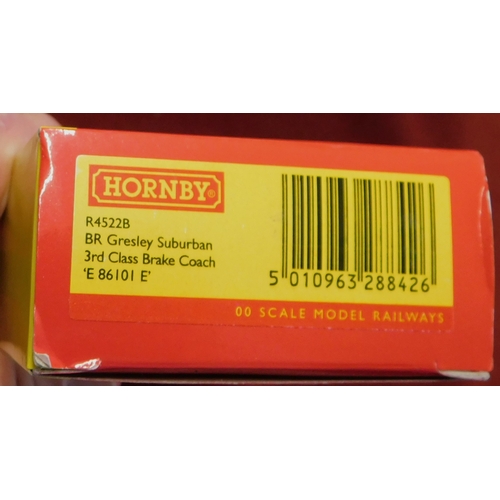 701 - Hornby R4522B BR Gresley Suburban 3rd Class Brake Coach 'E 86101 E'. Mint in box.