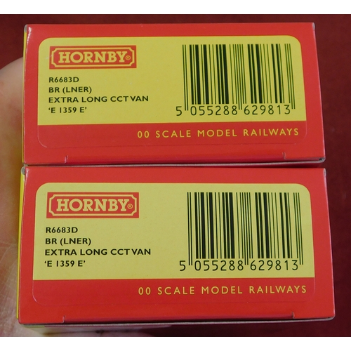 719 - Hornby R6683D BR (LNER) Extra Long Cctvan 'E 1359 E' (2). Mint in box.
