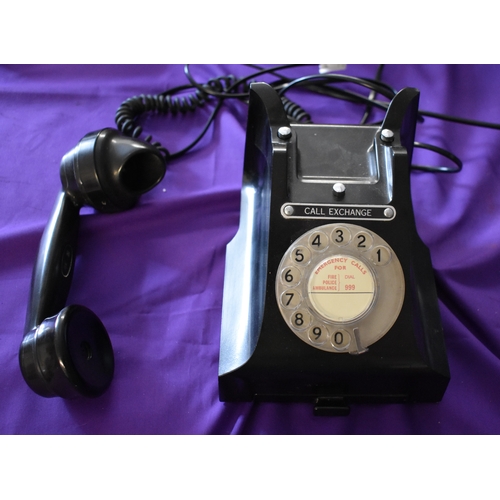 300 - Black Bakelite 312L Call Exchange GPO Telephone, original Bakelite call exchange telephone, with all... 