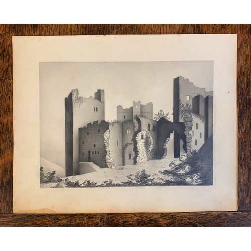 428 - Bolton Castle-A very atmospheric pencil on card sketch of Bolton Castle which is located in Wensleyd... 