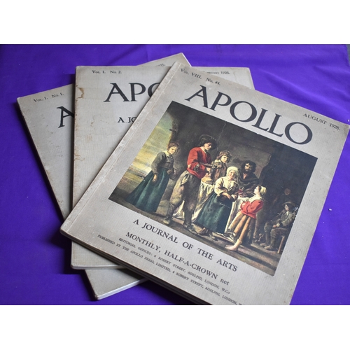 500 - Books - A Journal of the Arts' Apollo in three volumes  2, 1925 - 1,1928, good condition