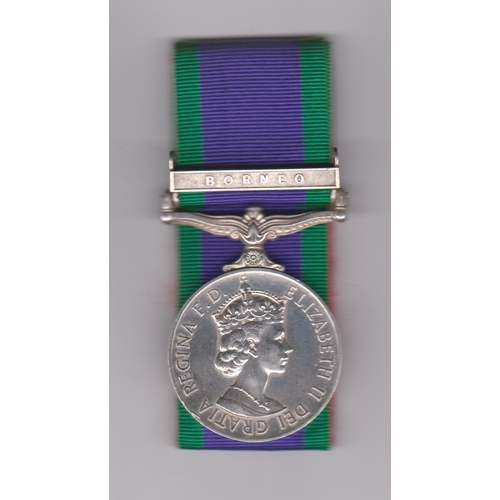 25 - British General Service Medal 1962-2007 with 'Borneo' clasp to 23846072 GNR W.H.A. Atlas Royal Artil... 